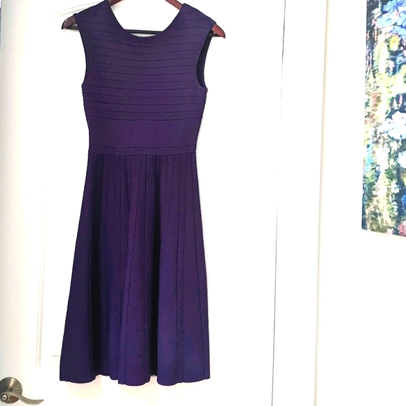 L.K.Bennett London Purple Sleeveless Designer Dress - Picture 1 of 11